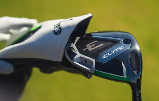 Callaway Elyte golf driver head on green fairway